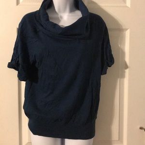 LOFT blue sweater. Beautiful shade! Short sleeve